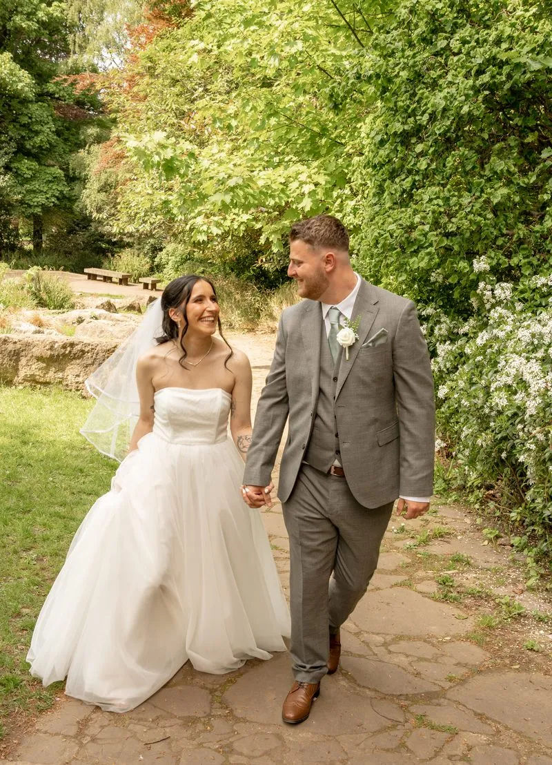 A relaxed bridal portrait