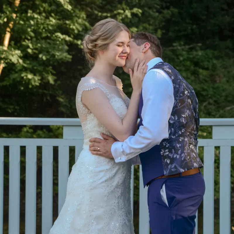 Matthew and Katie on their wedding day at Whitley Hall Hotel